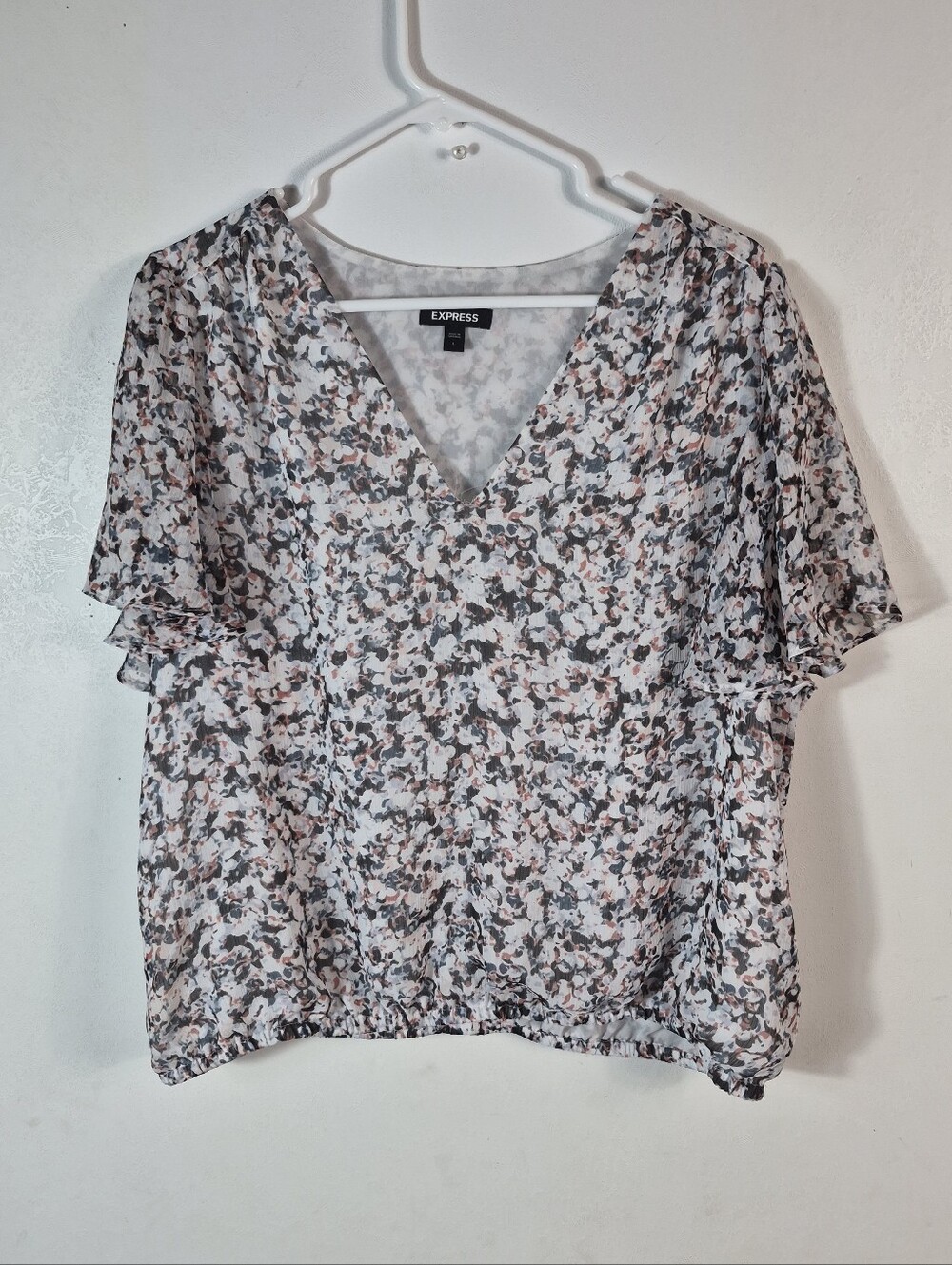 Express Women's Floral Print Top Size Large